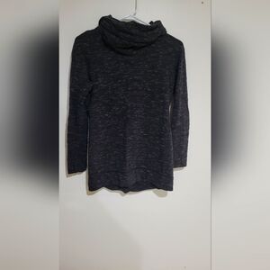 Merona Women Size Small Dark Gray Heathered Long Sleeve Cowl Neck Dress